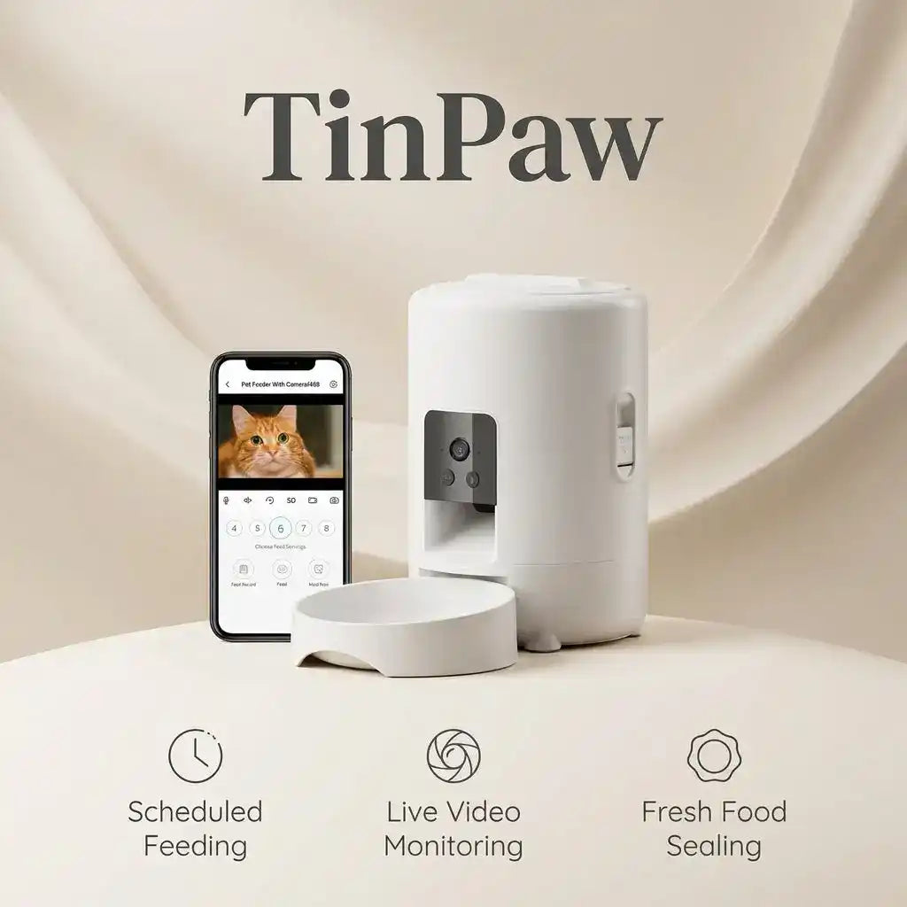 WiFi Pet Feeder Camera 2L - Automatic Pet Feeder - TinPaw