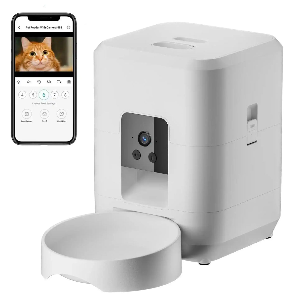 WiFi Pet Feeder Camera 2L - Automatic Pet Feeder - TinPaw
