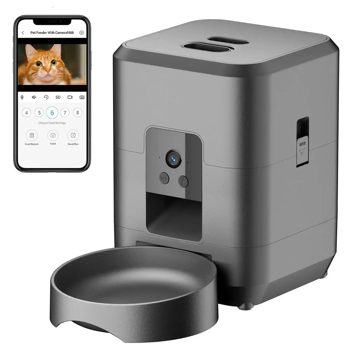 WiFi Pet Feeder Camera 2L - Automatic Pet Feeder - TinPaw