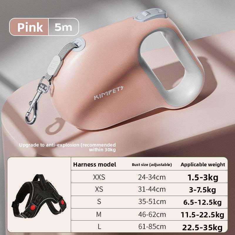 Retractable Dog Leash 5m - Dog Gear - TinPaw - Pink 5m - Retractable - SU00145831 - Pink 5m - Retractable