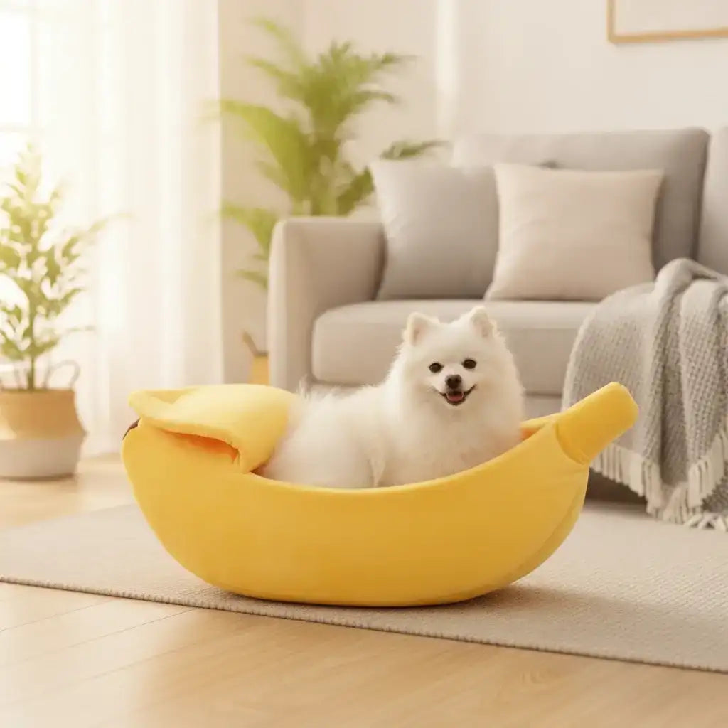 Banana Dog Bed Nest - Dog Beds & Furniture - TinPaw