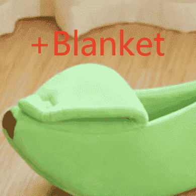Banana Dog Bed Nest - Dog Beds & Furniture - TinPaw - Green Blanket - S 42x15x12cm - SUPEFDB00005 - AD