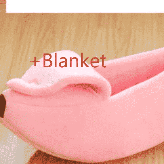 Banana Dog Bed Nest - Dog Beds & Furniture - TinPaw - Pink Blanket - M 60x20x17cm - SUPEFDB00005 - AP