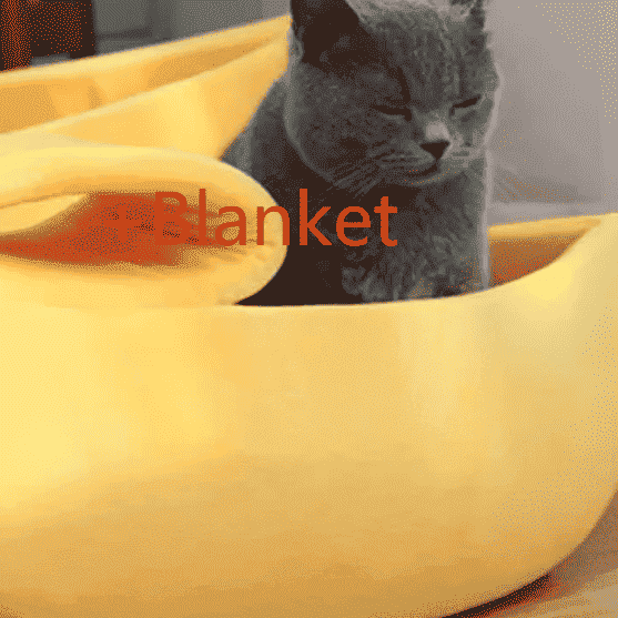 Banana Dog Bed Nest - Dog Beds & Furniture - TinPaw - Yellow Blanket - L 72x25x18cm - SUPEFDB00005 - B5