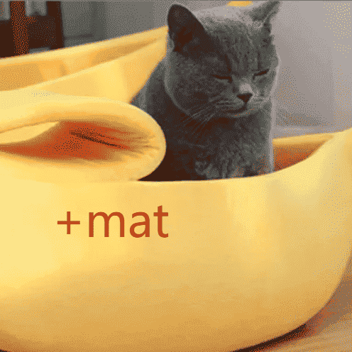 Banana Dog Bed Nest - Dog Beds & Furniture - TinPaw - Yellow Mat - XL 93x30x22cm - SUPEFDB00005 - BF