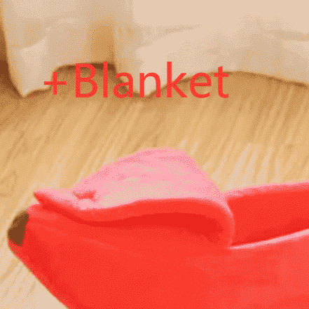 Banana Dog Bed Nest - Dog Beds & Furniture - TinPaw - Red Blanket - XL 93x30x22cm - SUPEFDB00005 - BL