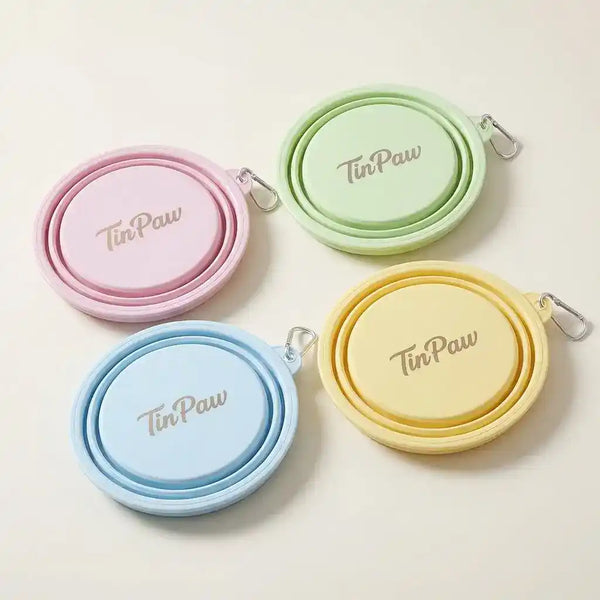 Collapsible Silicone Dog Bowl - Slow Feeding Bowl - TinPaw