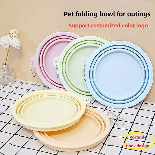 Collapsible Silicone Dog Bowl - Slow Feeding Bowl - TinPaw