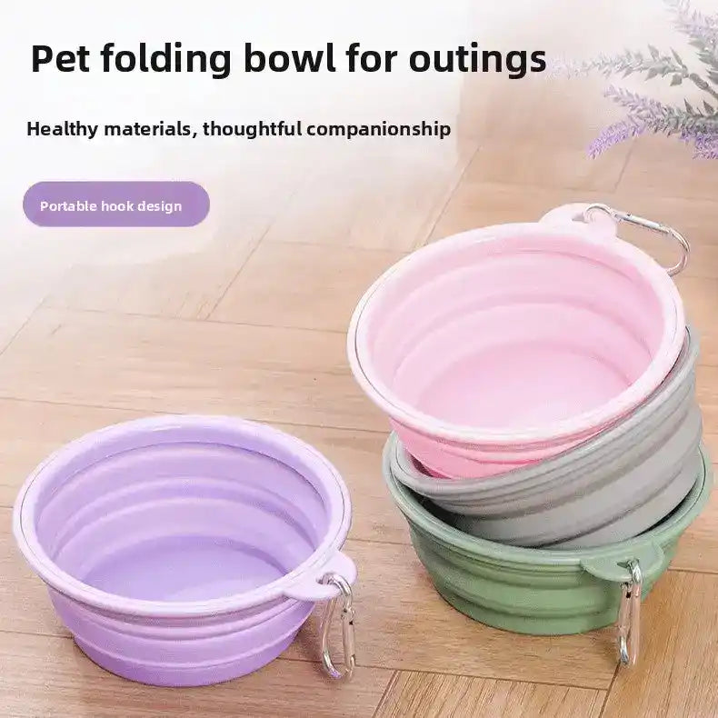 Collapsible Silicone Dog Bowl - Slow Feeding Bowl - TinPaw