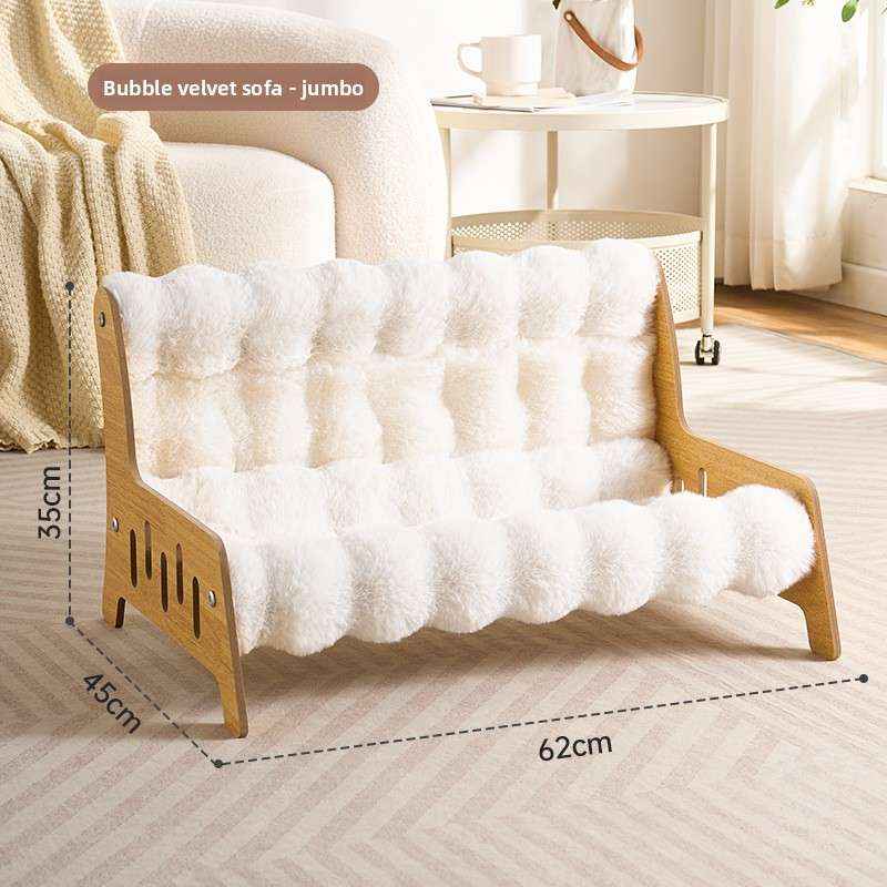 Plush Pet Cave Bed - Dog Beds & Furniture - TinPaw - Big mac bubble velvet sofa - SU00108605 - Big mac bubble velvet sofa