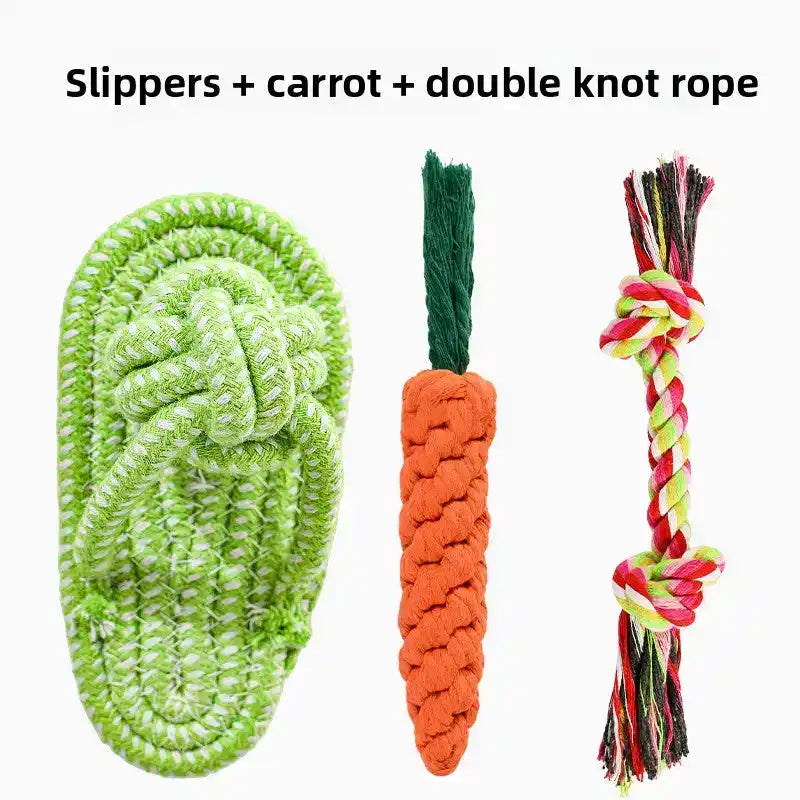 Cotton Dog Rope Toy Set - Dog Toys - TinPaw