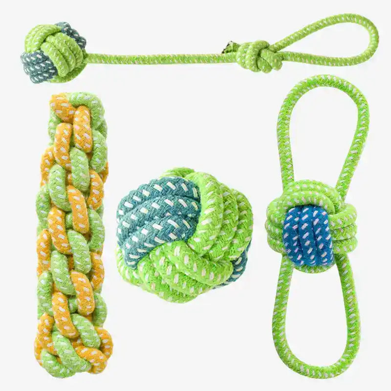 Cotton Dog Rope Toy Set - Dog Toys - TinPaw