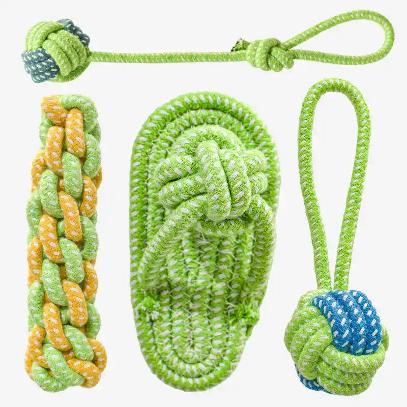 Cotton Dog Rope Toy Set - Dog Toys - TinPaw