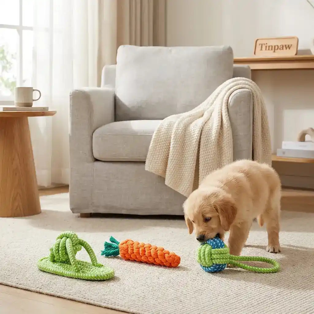 Cotton Dog Rope Toy Set - Dog Toys - TinPaw