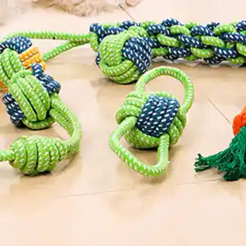 Cotton Dog Rope Toy Set - Dog Toys - TinPaw