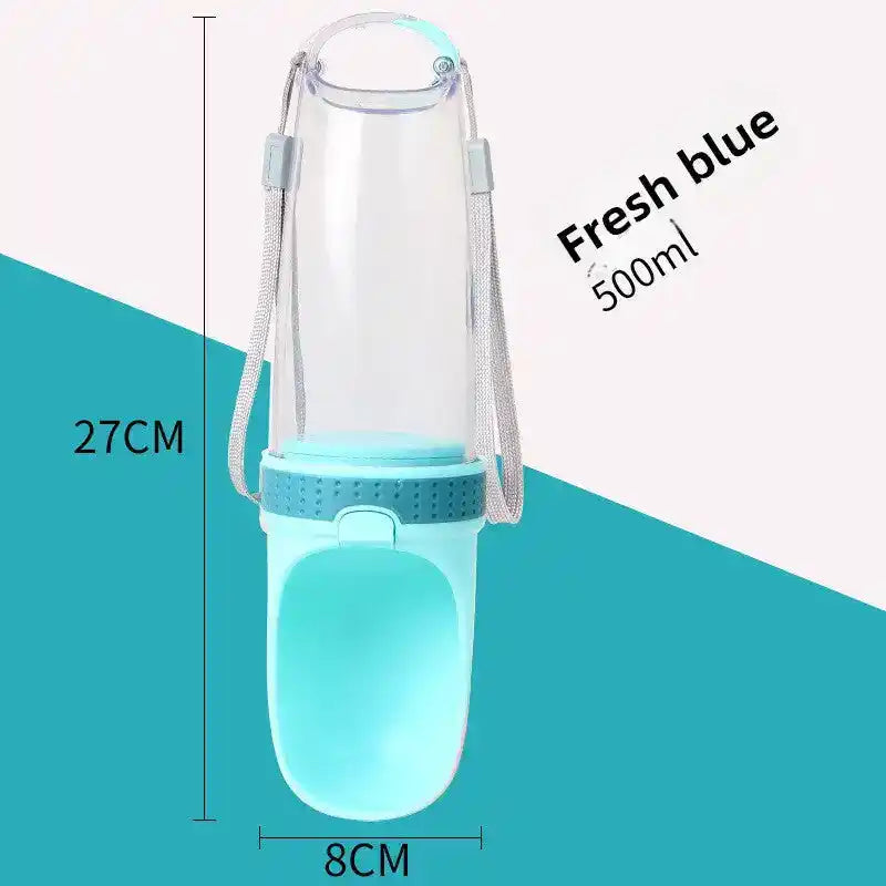 Dog Water Bottle 500ml – Leakproof - Dog Travel Accessories - TinPaw