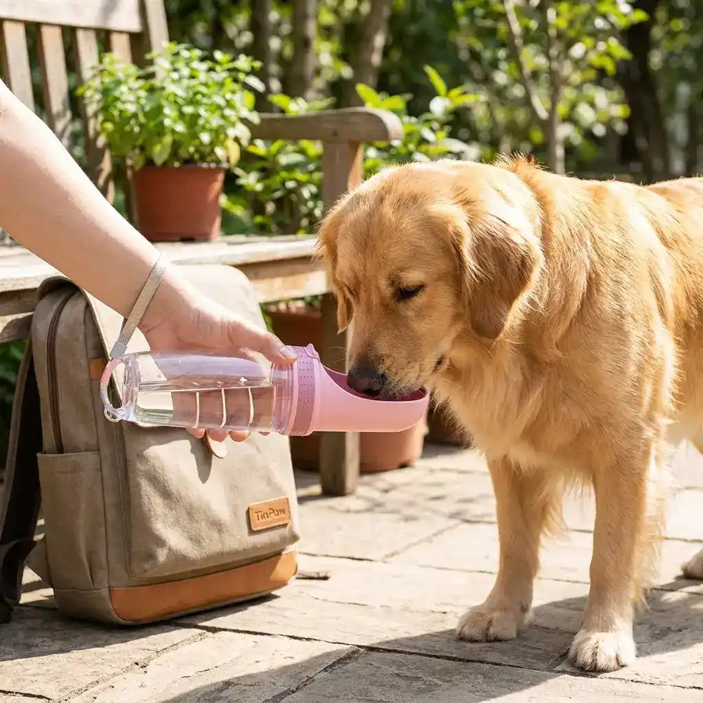 Dog Water Bottle 500ml – Leakproof - Dog Travel Accessories - TinPaw