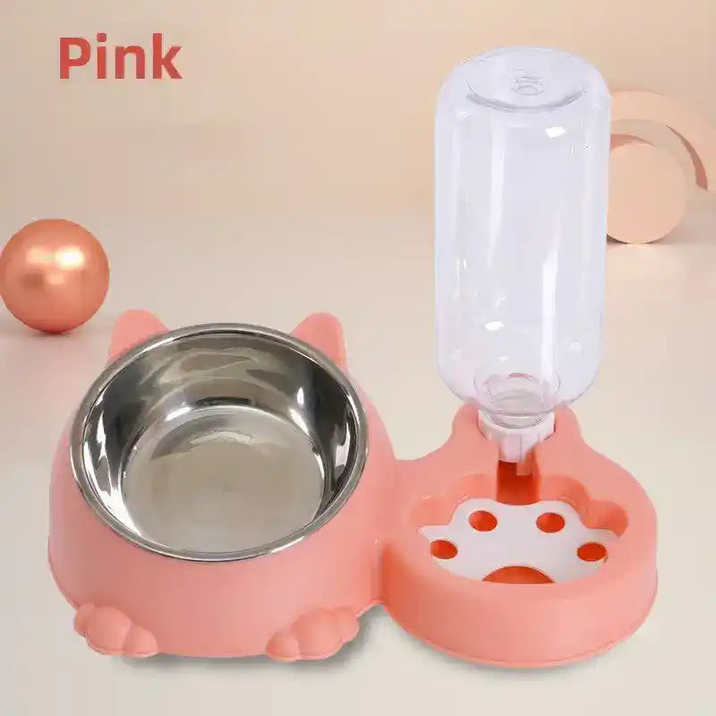 Dual - Bowl Auto Pet Feeder & Waterer - Automatic Pet Feeder - TinPaw