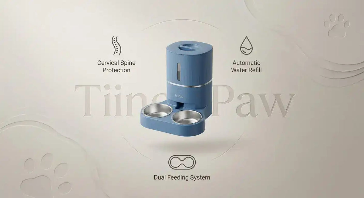 Dual - Bowl Auto Pet Feeder & Waterer - Automatic Pet Feeder - TinPaw