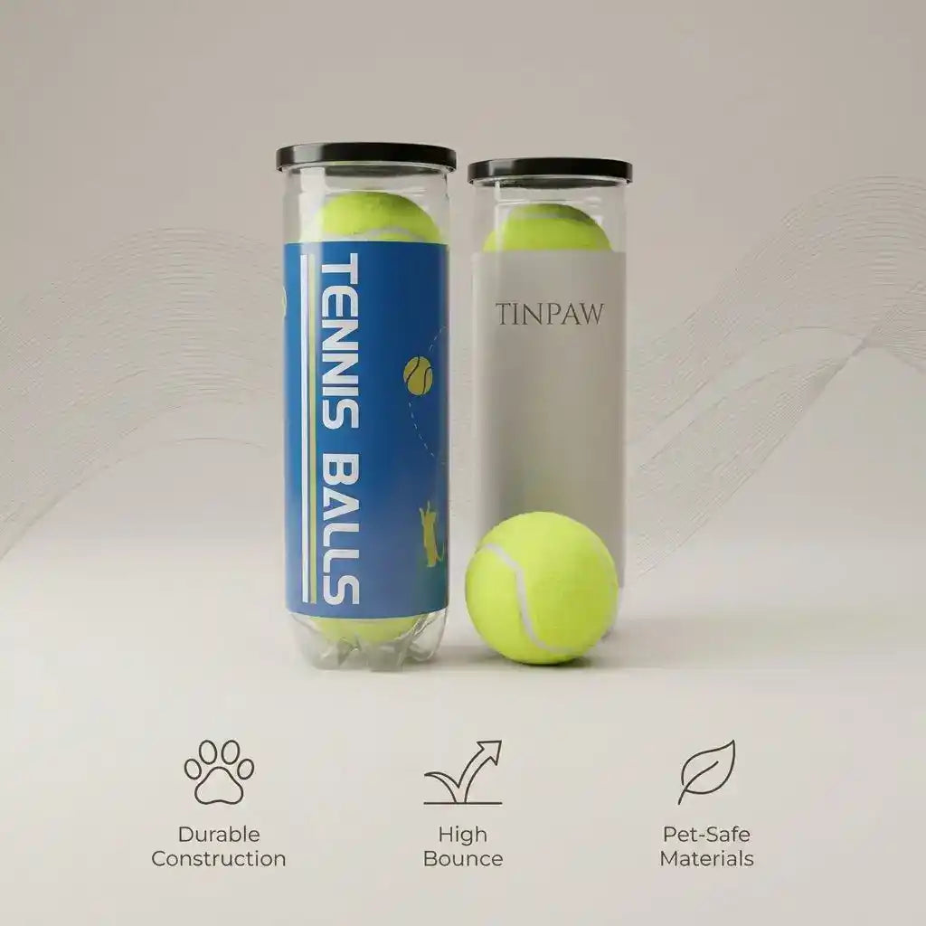 Dog Tennis Fetch Balls - Dog Toys - TinPaw