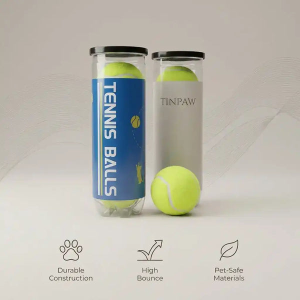 Dog Tennis Fetch Balls - Dog Toys - TinPaw