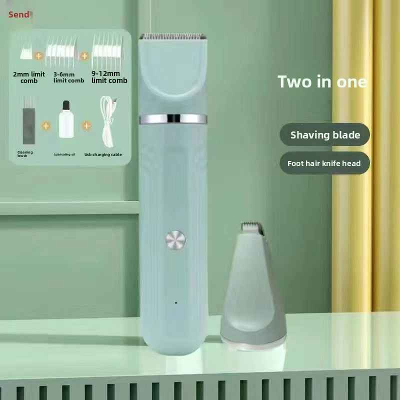 Cordless Pet Hair Clipper - Dog Slicker Brushes - TinPaw - pet shaver - Green two - in - one - SUPECDS00025 - A3