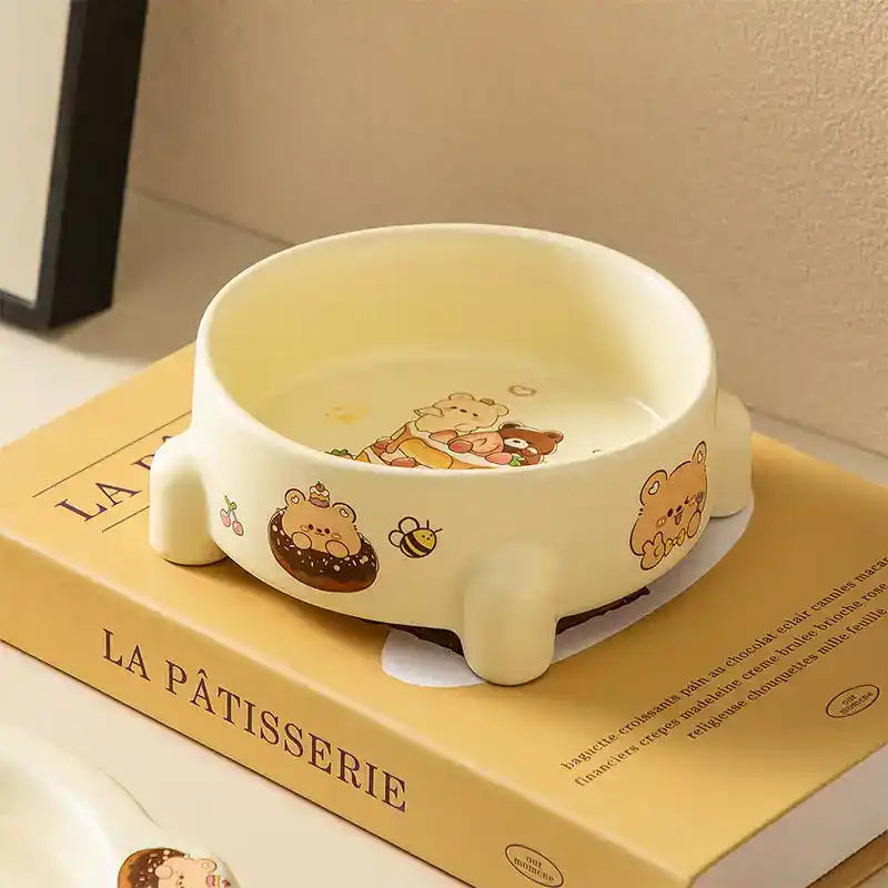 Elevated Ceramic Pet Bowl - Slow Feeding Bowl - TinPaw