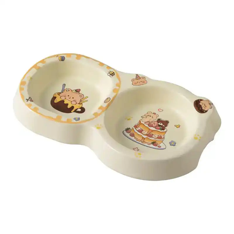 Elevated Ceramic Pet Bowl - Slow Feeding Bowl - TinPaw