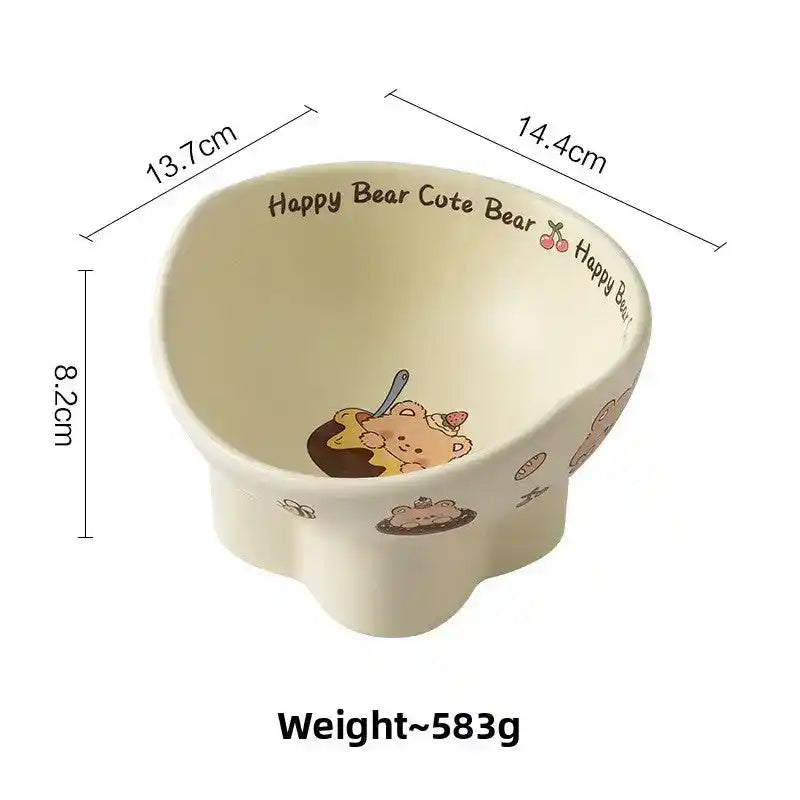 Elevated Ceramic Pet Bowl - Slow Feeding Bowl - TinPaw