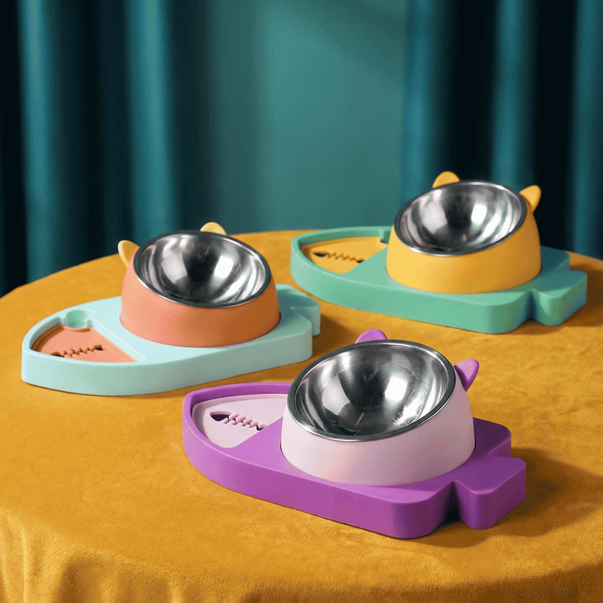 Fish Pet Feeder 3 - in - 1 - Slow Feeding Bowl - TinPaw