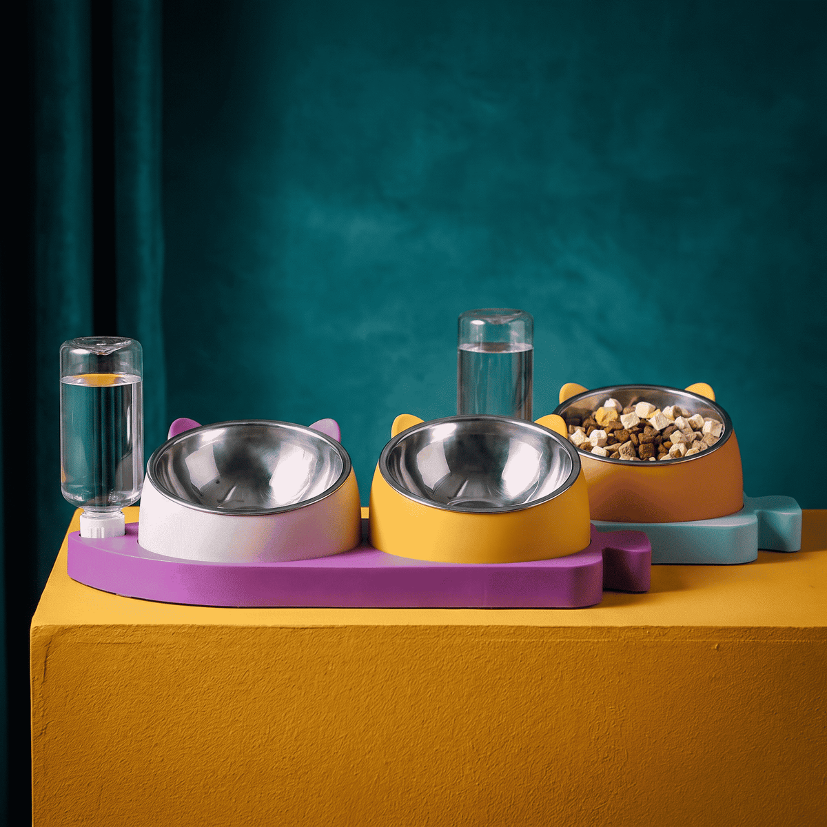 Fish Pet Feeder 3 - in - 1 - Slow Feeding Bowl - TinPaw