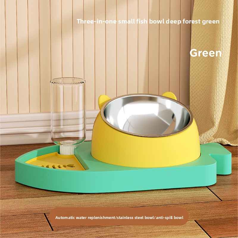 Fish Pet Feeder 3 - in - 1 - Slow Feeding Bowl - TinPaw