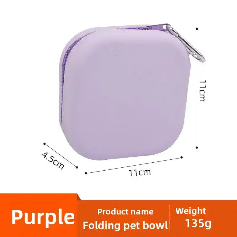 Foldable Dual Pet Bowl – Slow Feed Travel Dish - Slow Feeding Bowl - TinPaw