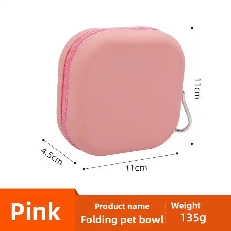 Foldable Dual Pet Bowl – Slow Feed Travel Dish - Slow Feeding Bowl - TinPaw