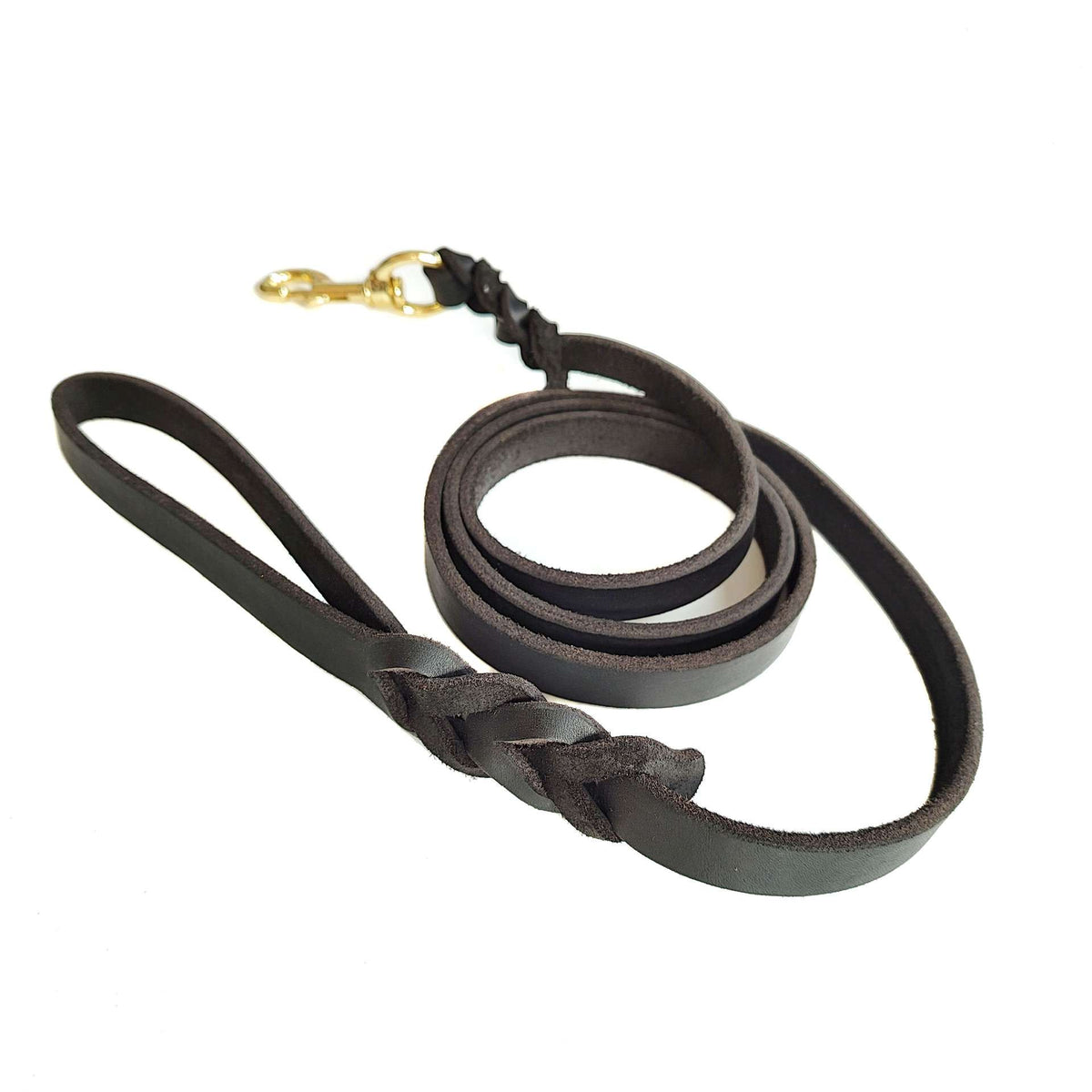 Leather Dog Lead Copper Hook - Dog Gear - TinPaw - Black - 1.2x1m - SU00117578 - Black - 1.2x1m