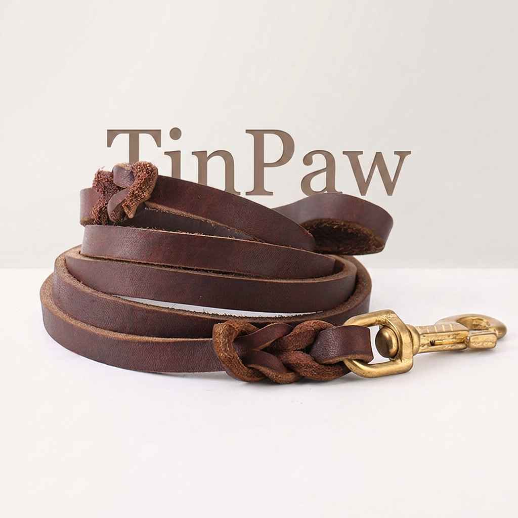 Leather Dog Lead Copper Hook - Dog Gear - TinPaw