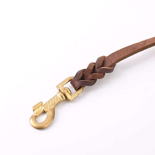 Leather Dog Lead Copper Hook - Dog Gear - TinPaw