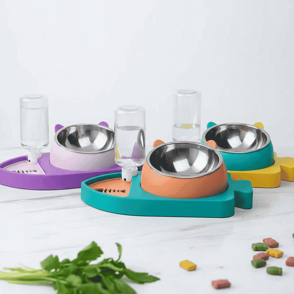 Fish Pet Feeder 3 - in - 1 - Slow Feeding Bowl - TinPaw