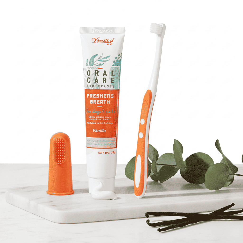 Pet Toothpaste Toothbrush Set - Dog Health - TinPaw