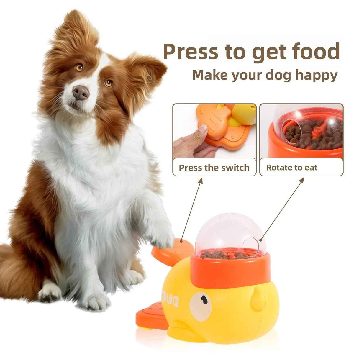 Interactive Duck Slow Feeder - Automatic Pet Feeder - TinPaw