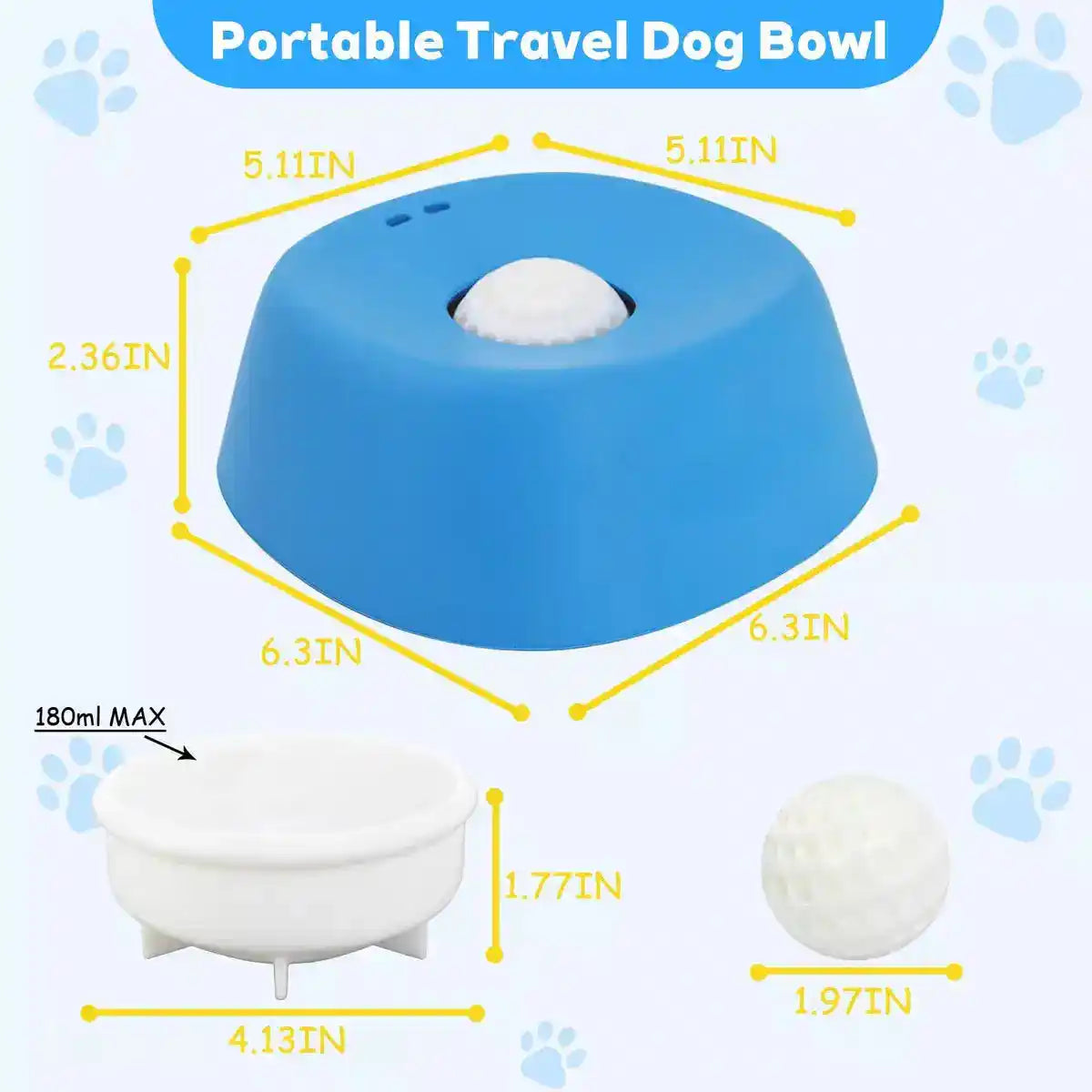 Large Slow Feeder Dog Bowl - Slow Feeding Bowl - TinPaw