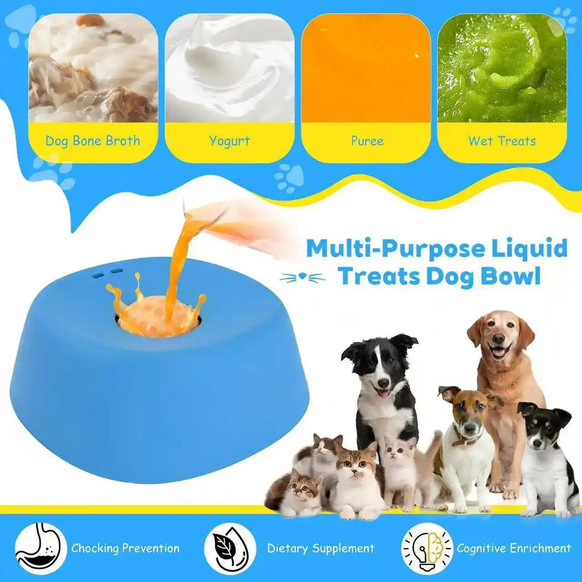 Large Slow Feeder Dog Bowl - Slow Feeding Bowl - TinPaw