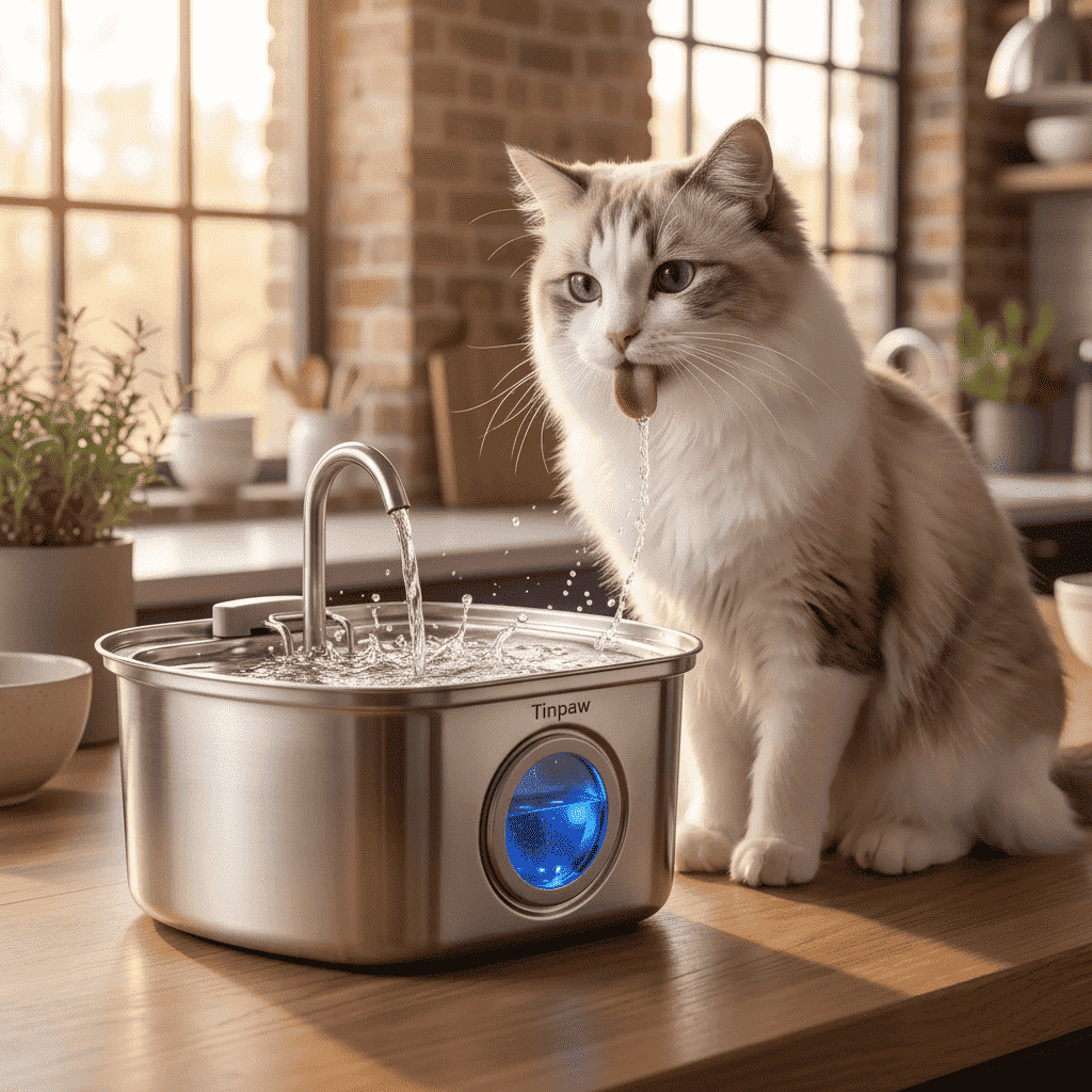 Cat Water Fountain 3.2L - Automatic Pet Feeder - TinPaw