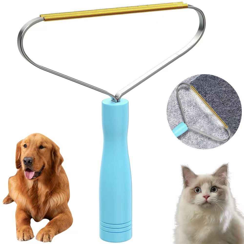 Metal Pet Hair Remover - Dog Slicker Brushes - TinPaw - Blue rounded corner shaver - SUPECDS00015 - A2