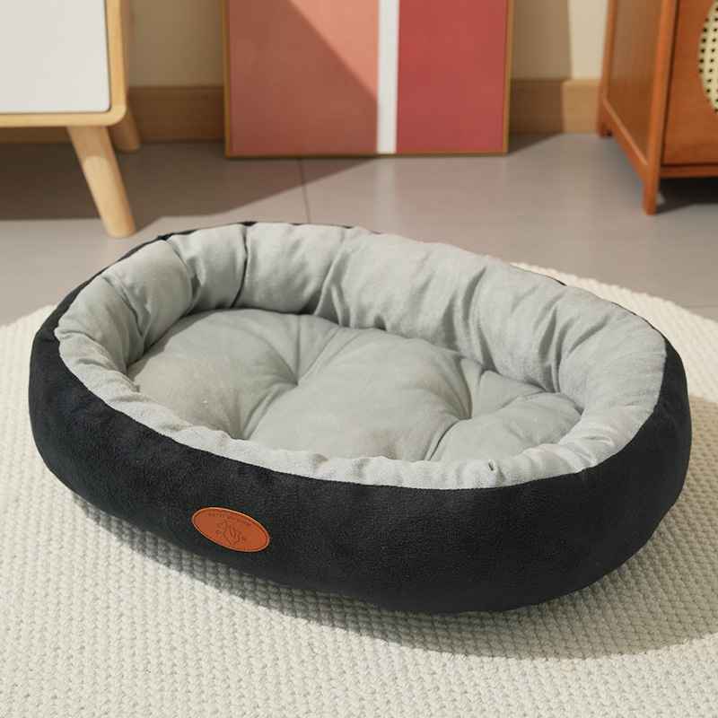 Oval Plush Dog Bed Fleece - Dog Beds & Furniture - TinPaw