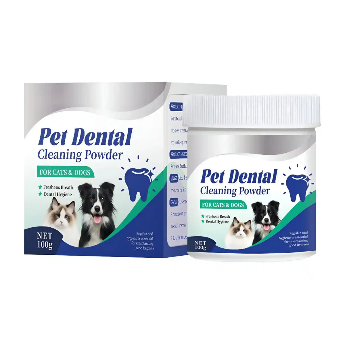 Pet Dental Cleaning Powder - Dog Health - TinPaw - Pet Algae Beef Dental Powder Blue Box - SU00352356 - Pet Algae Beef Dental Powder Blue Box