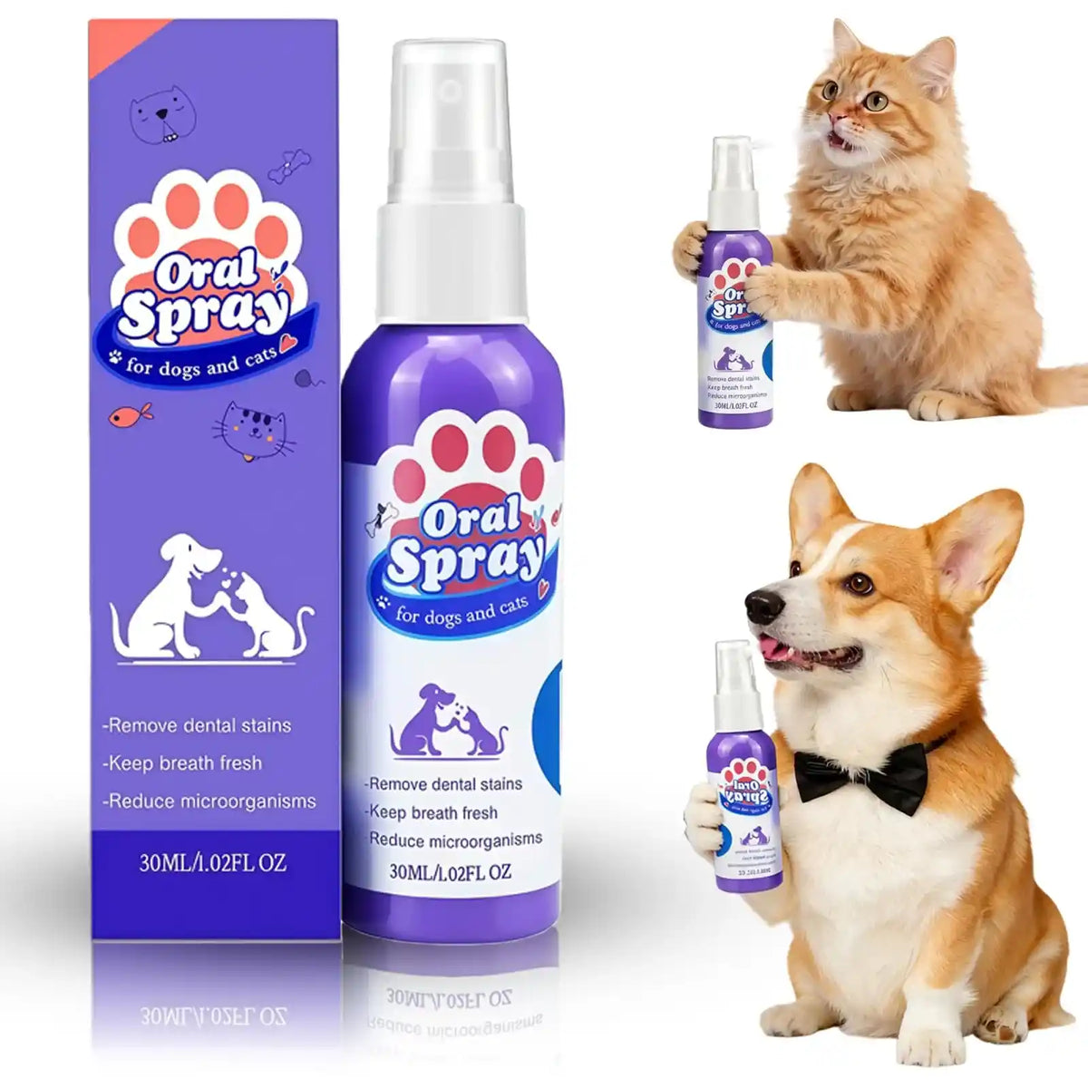 Pet Dental Fresh Breath Spray - Dog Health - TinPaw