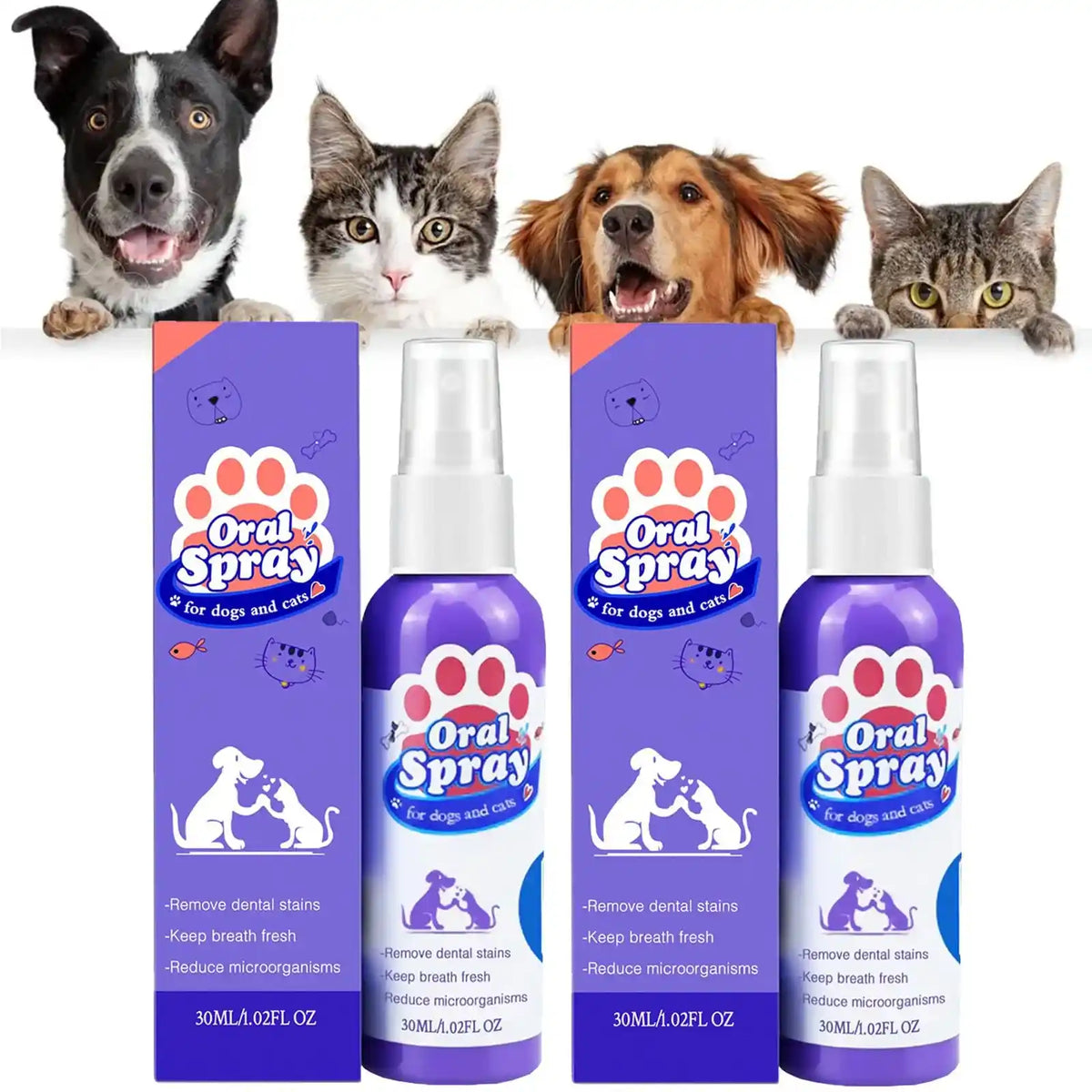 Pet Dental Fresh Breath Spray - Dog Health - TinPaw