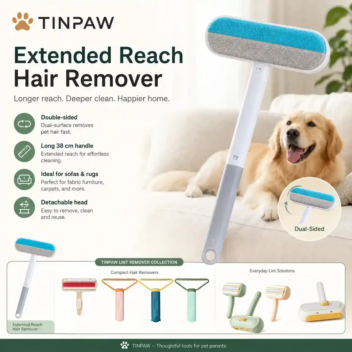 Pet Grooming Deshedding Brush - Grooming - TinPaw - Hair removal brush - mr226 - SU00002036 - Hair removal brush - mr226
