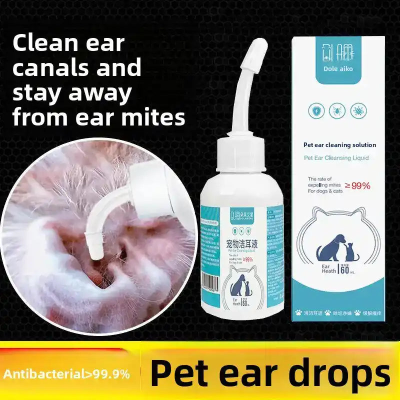 Pet Ear Cleaner Mite Control - Dog Health - TinPaw